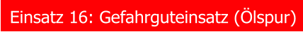 Einsatz 16: Gefahrguteinsatz (�lspur)